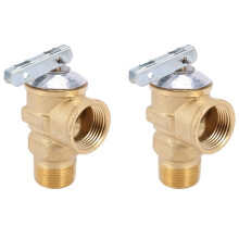 2Stück 3/4 Zoll NPT Amerikanischer Standard Blei Freier Warm Wasser Bereiter Sicherheits Ventil 150 Psi Messing ÜBerdruck Ventil