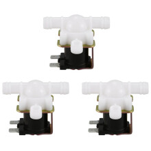 3X 3/8Inch 12VDC Hose Barb Electric Solenoid Valve Body 12-Volt for Automatic Faucets Drinking Fountains-No Pressure
