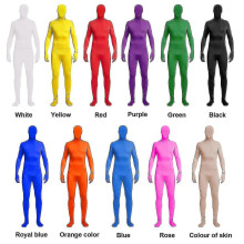 (160CM, Purple) Full Bodysuit Unisex Adult Costume Hood Spandex Stretch Unitard Body Suit
