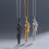 (Silver) Unity Necklaces for Him and Her Collar De Abrazo Pack 2