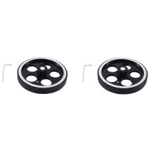 2pcs 300mmx8mm Industrial Aluminum Rubber Measuring Encoder Meter Wheel for Industrial Encoder