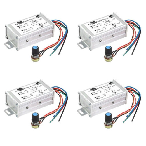 4X Motor Speed Controller DC9V 12V 24V 48V 60V PWM Motor Speed Controller Regulator Driver 0-1200W Adjustable Current