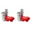 2X 3/8Inch NPT Thread ISO7241-1A Hydraulic Quick Disconnect Coupler Set with Dust Cap 1