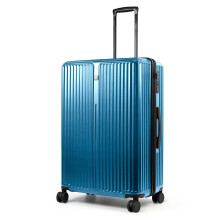 LUGG AirGlide 24in Hard Shell Lightweight Suitcase Polycarbonate Travel Luggage, TSA Lock, Spinner Wheels 66x45.5x27cm, Teal