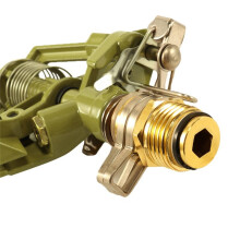 Pulsating Sprinklers with Brass Nozzle Heavy Duty Water Sprinkler Sprinklers Base, ForArea Lawn Patio Garden 4 Pc