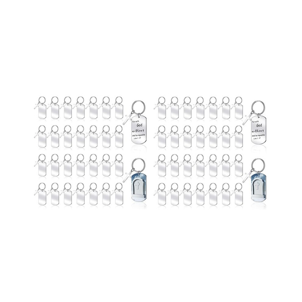 60 Pcs Engravable Metal Keychain Blanks Metal Stamping Blanks For Engraving Stainless Steel Blank Key Ring Tag With Hole 6032550328727