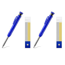 2X Lange Nosed Streak Lassers Potlood met 14 Stuks 2.8Mm Vullingen Ingebouwde Puntenslijper, voor Pijpfitter Lasser Stalen Constructie