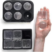 (Matches the image) Food Grade Silicone Ice Cube Mold Reusable Ice Maker Round Square Ice Tray Ice Ball Mold Kitchen Tools (1 Pack)