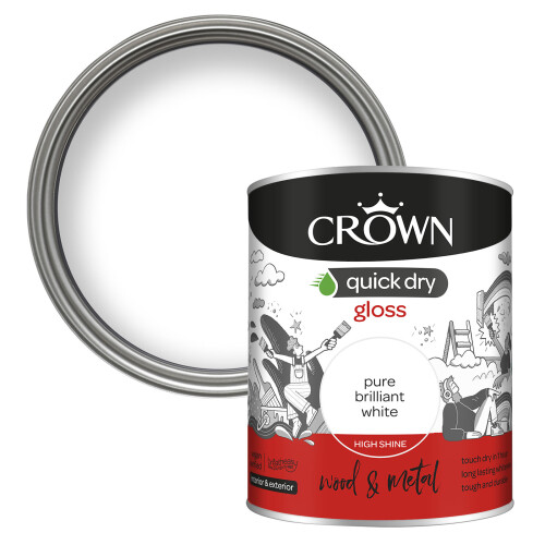 Crown Crown 750ml - Quick Dry Gloss Pure Brilliant White 1