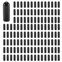 600Pcs Rubber End Caps 4Mm ID PVC Round Tube Bolt Cap Cover Screw Thread Protectors Black
