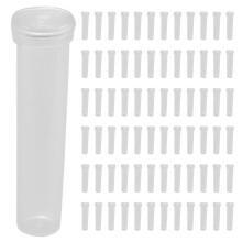 Kwiatowa Tuba 400-Pakowa Tuba Kwiatowa, Fiolki Kwiatowe, Kwiatowa Rurka Wodna do Kompozycji Kwiatowych, Przezroczysty Plastik, 0,6 X 0,6 X 2,8 Cala,