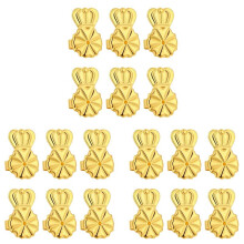 9-Pairs Earring Backs,Earring Backs Lifter for Heavy Earrings, Adjustable Hypoallergenic Secure Earring Backs(Gold)