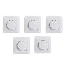 5X Variateur LED, Variateur Encastré pour LED et HalogèNe à Intensité Variable, Variateur LED 5-300 W, Variateur à ContrôLe de Phase