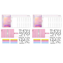 2X Budget Binder Set - Budget Binder with Cash Envelopes, Cash Organizer Money Saving Binder Cash Envelopes A
