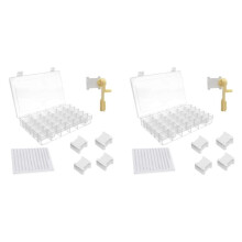 Embroidery Floss Organizer Stitch Thread Organizer-Bobbin Winder 2 Compartments,300 Floss Bobbins ,4pcs Stickers