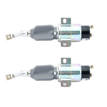 2X Grupo ElectróGeno Diésel de 24 V, VáLvula Solenoide de Parada del Motor, Interruptor de Combustible para Extintor de Incendios de Excavadora