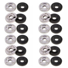 24Pcs Lock Nuts Flange for 9523 Nut Inner Outer Kit Angle Grinder Tool 2 Specifications-Toothless, Toothed