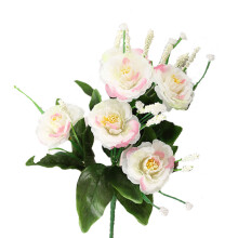 Flores artificiales de seda realistas con pétalos vivos, tacto suave y apariencia natural. Elegantes accesorios para ramos de flores artificiales.