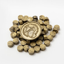 Perles de cire à cacheter pour invitations de mariage, perles en résine et cire à surface lisse, couleur métallisée rétro, pour une décoration