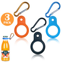 Accessorio per attività all'aperto, materiale resistente, moschettone, porta borraccia portatile, fibbia in silicone per borraccia, uso quotidiano,