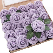 Roses artificielles décoratives, fleurs en mousse avec tige, roses artificielles réalistes en vrac pour compositions florales, bouquets de mariage