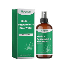 Biotin Peppermint Rice Water Hair Spray for Hair Growth & Strength Nourishing, Thicker, Fuller Hair with Natural Ingredients, Refreshing Scent, Easy