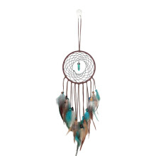 Hartvormige dromenvanger met veren, autohanger in boho-stijl, macramé wanddecoratie voor positieve energie, geïnspireerd op minimalistische