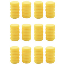 60Pcs Round Synthetic Artist Paint Sponge Sponges for Painting Pottery Watercolor Art Sponges Yellow 2.75inch