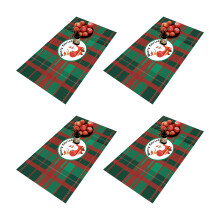 Sets de table en lin, lot de 4, décorations de Noël, motif nordique, imperméables, résistants à la chaleur, faciles à nettoyer, infroissables,