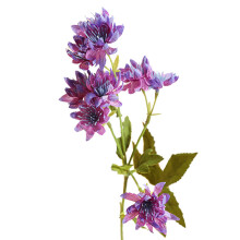 Flores artificiales de primavera de aspecto realista, acabados seguros y no tóxicos, decoración de margaritas de seda azul-púrpura, decoración de