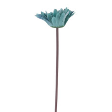 Flor de gerbera artificial de seda blanca con tallo floral realista y base de plástico, ideal para adornos comerciales, centros de mesa navideños y
