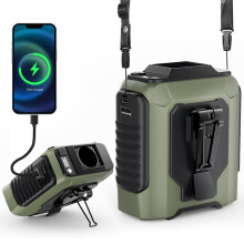 7200mAh Tragbarer Hüftventilator mit Clip für den Gürtel, persönlicher Ventilator, wiederaufladbarer Akku mit 100 Geschw
