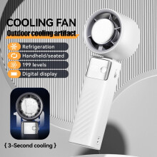 Tragbarer Mini-Ventilator mit 199 Geschwindigkeitsstufen, faltbar, 4000 mAh, USB-aufladbar und leiser Design für Zuhause