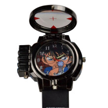 (Red Wall) Detective Conan Childrens Watch With Quartz Mechanism And Round Dial Daily For