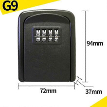 Wall Mounted Outdoor Key Safe Box with Code Lock for House Keys, Weatherproof Metal Storage Box