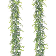Vintage-maalaistyylinen riippuva kasvi häihin, keinotekoinen eukalyptusköynnös vedenpitävällä ja ulkokäyttöön tarkoitetulla UV-suojatulla