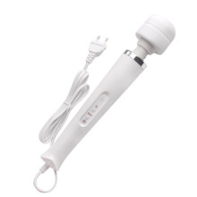 Wired Powerful Handheld Electric Back Massager with 10 Pulse Settings, Muscle Aches, Body Pain (White)