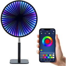 3D nočné svetlo s nekonečným zrkadlom, RGB LED stolová lampa s ilúziou časového tunela pre herňu, internát, svadbu a pár