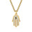 Κρεμαστό κόσμημα Hamsa Hand Magen David Star με διαμάντια και κίτρινο χρυσό 9 κ 1