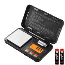 Electronic Digital Pocket Scale 200g 0.01g / 50g 0.001g Mini Precision Milligram Scale with Calibration Weights
