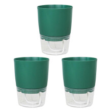 3er-Packung torffreie, wasserabsorbierende Blumentöpfe, automatische Wasseraufnahme, grünes Substrat