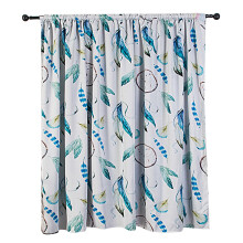 Rideaux filtrant la lumière à motif botanique d'oiseaux pour une vue agréable, panneaux transparents à fleurs aquarelle, texture douce et