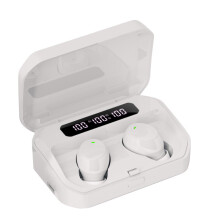 Wireless Stereo Headphones, Waterproof Over-Ear Bluetooth Headphones, White for Sports and Travel
