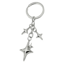 Chaveiro Estrela e Lua para Mulheres e Meninas, Estilo Y2K com Design Vazado e Pingente Leve em Liga Metálica, Lindo Chaveiro Estrela Resistente e