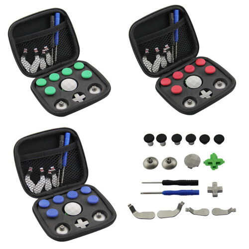 (Blue) 18PCS Xbox One Elite Controller Parts: Thumbsticks, Bumper, Trigger, Button, Tool Kit 1