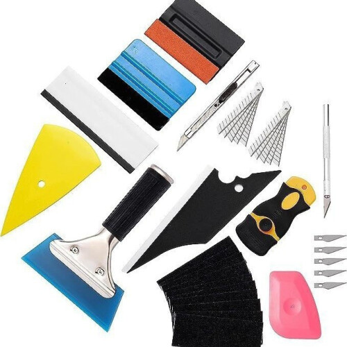 12 Pcs Auto Vinyl Wrap Tool Kit for Car Window Tint Film Application Squeegee Applicator Tools