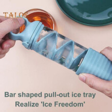 (Pink) Pull-out Triangular Ice Cube Tray BPA Free Easy Release Portable Ice Box for Bar Cocktail Whiskey Summer Refrigerator Mold Kitchen Supplies