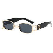 Vintage Square Sunglasses for Men and Women, Metal Ring Frame, UV400 Protection, Lightweight Stylish Shades