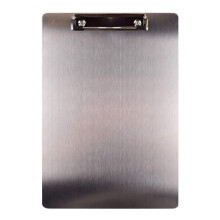 4X Metal Clipboard Folder A4 Stainless Steel Clip Board Bill Storage Folder Writing File Board Menu Splint for Business