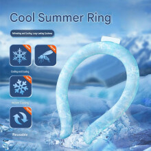 (PINK CHECK) Portable Neck Cooling Ice Ring PCM Ice Ring Summer Outdoor Sports Personal Cooling Neck Band Cool Down Ice Wrap